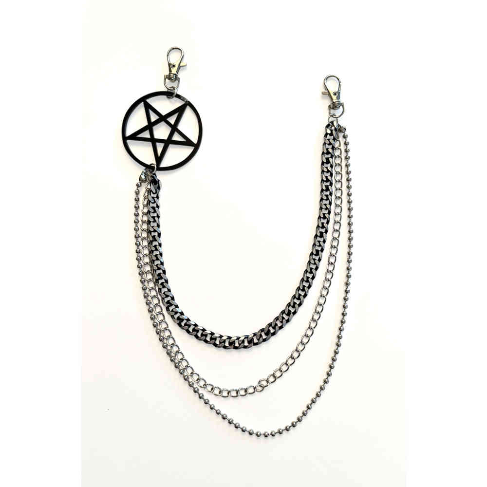 Banned - Drako Sleutel/broekketting - Zwart/Zilverkleurig